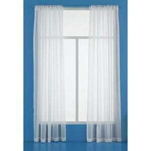 Room Essentials 63" White Sheer Curtain Set NEW